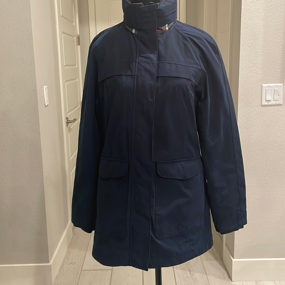 Pendleton Navy Blue Plaid Lined Jacket Size S - image 6